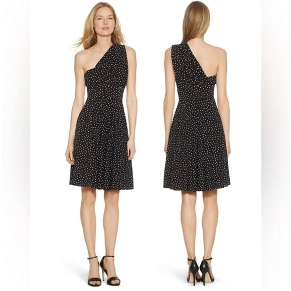 White House Black Market Black and White Polka Dot Genius Convertible Dress - Picture 6 of 12